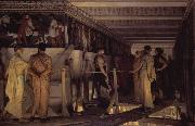 Alma-Tadema, Sir Lawrence Phidias Showing the Frieze of the Parthenon to his Friends (mk23) oil painting